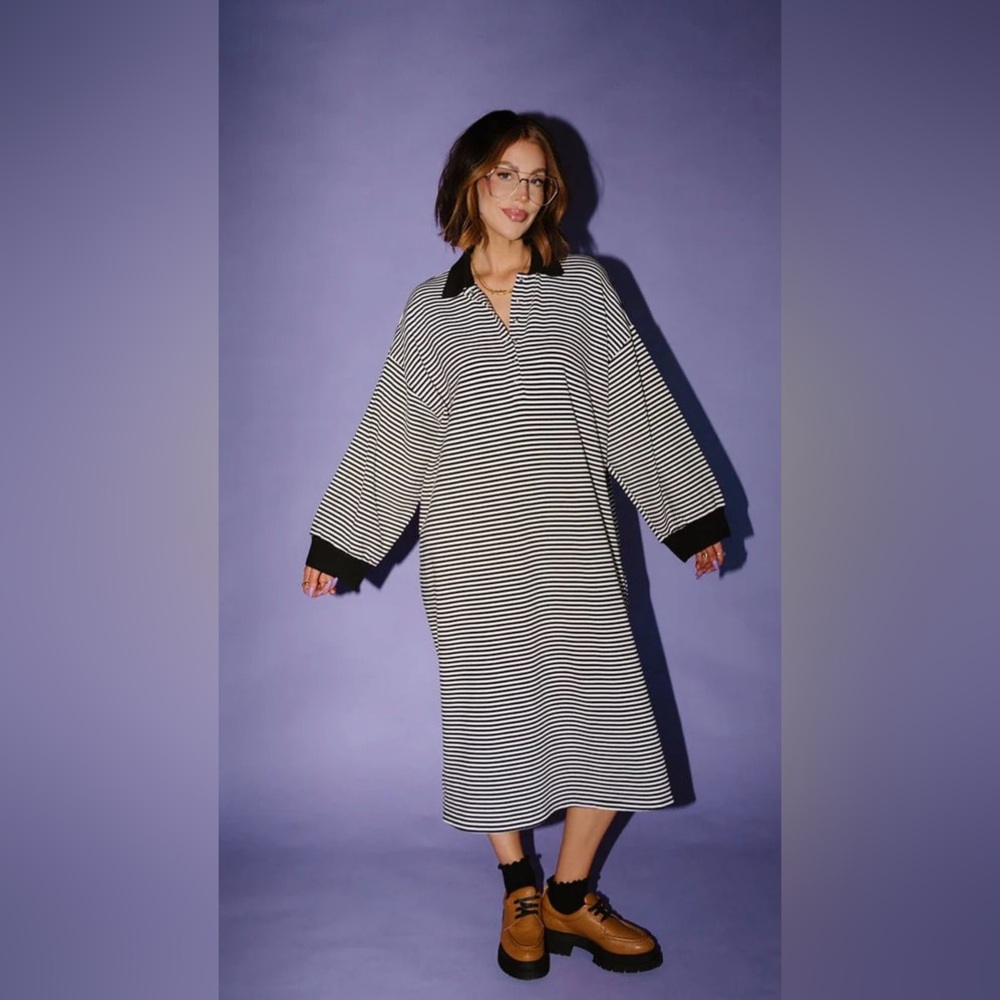 DRESSED IN LALA Lalaland University Oversized Polo Dress S/M